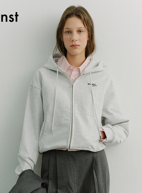 Dunst2026春季新品中性休闲束腰连帽卫衣拉链开衫外套UDTS6A101
