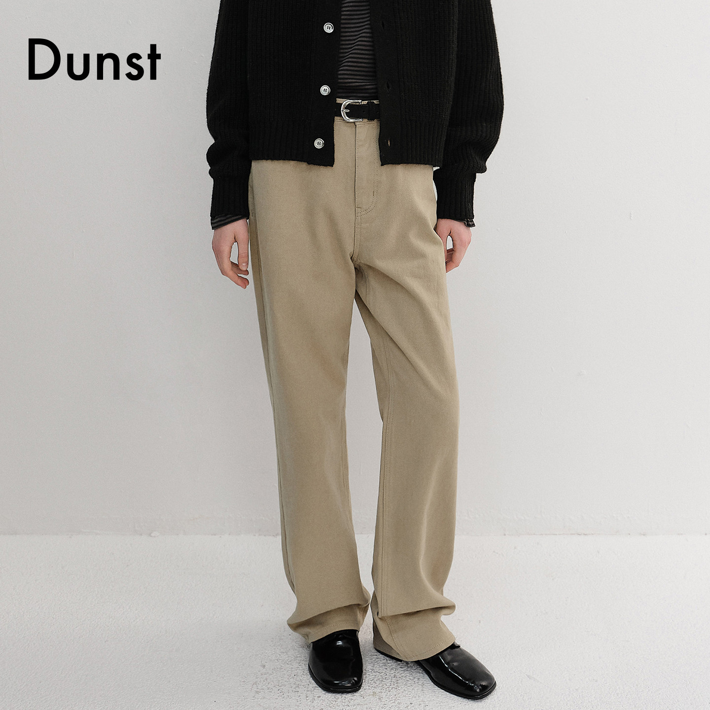 Dunst2026冬季新品女士通勤百搭长裤加绒水洗直筒牛仔裤UDPA6D223