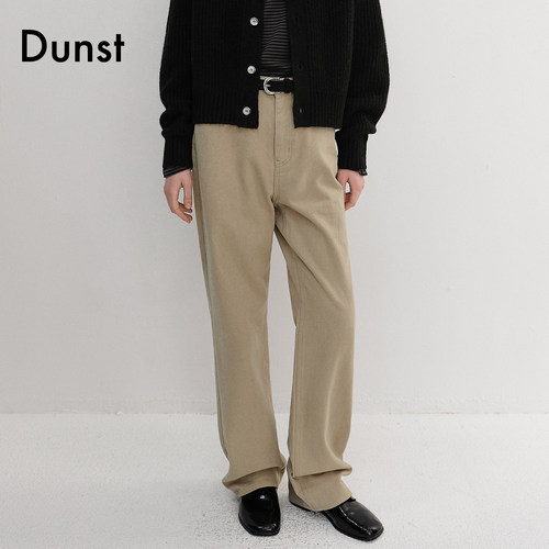 Dunst2026冬季新品女士通勤百搭长裤加绒水洗直筒牛仔裤UDPA6D223
