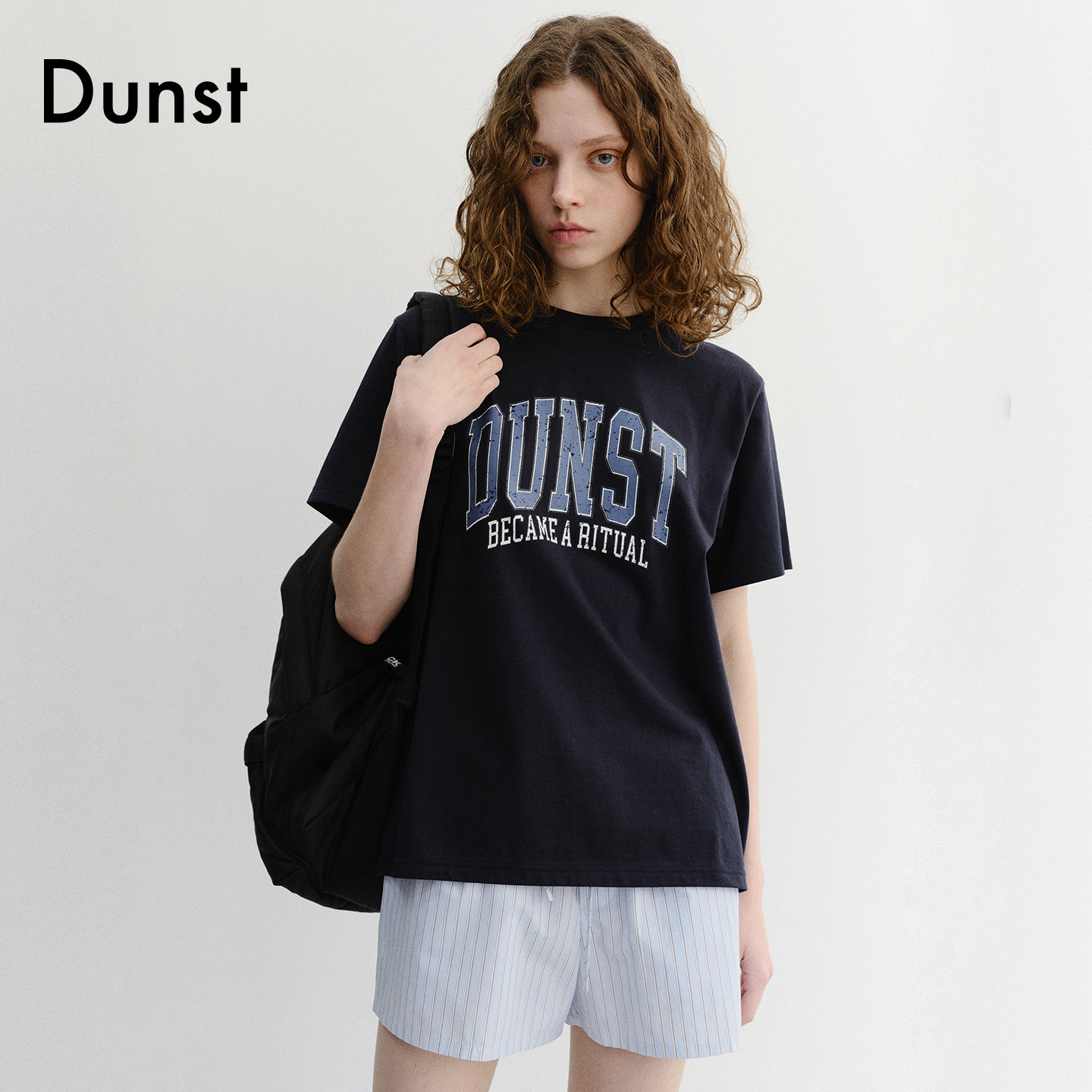 Dunst2026夏季新品中性复古时髦经典品牌logo印花T恤UDTS6B145