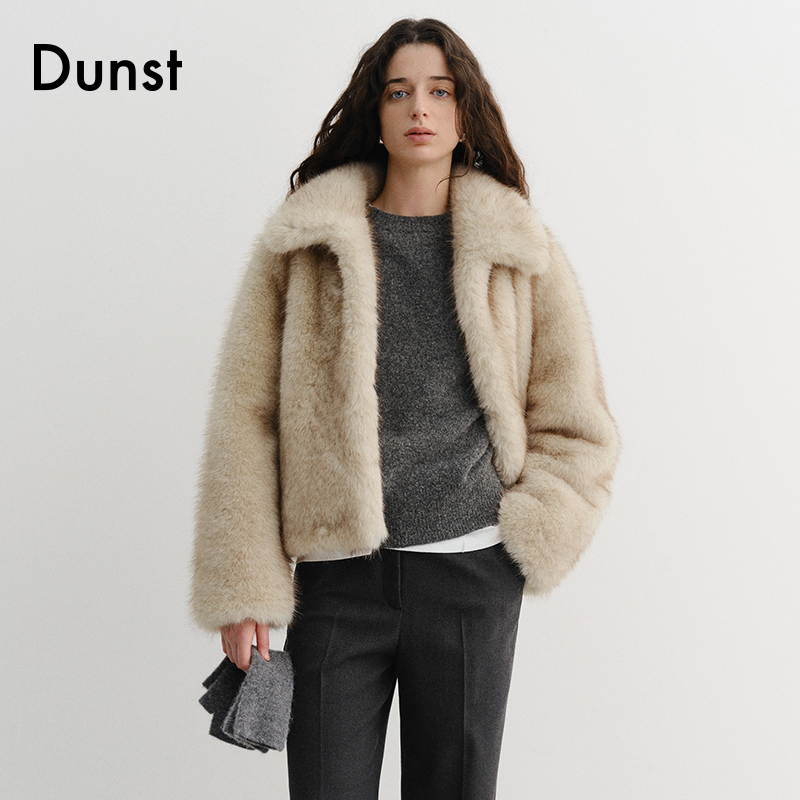 Dunst2025冬季新品女士轻奢时尚高级感仿皮毛短款外套UDJU5D224
