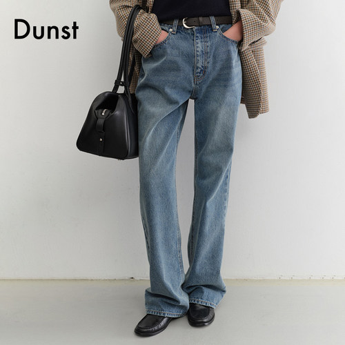 Dunst女士长裤通勤时尚休闲显腿长轻复古微喇牛仔裤UDPA5C210