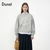 Dunst中性风休闲圆领卫衣经典 丘比特印花校园风上衣UDTS5C102