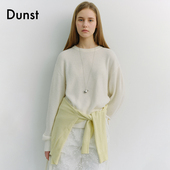 Dunst2026春季 UDSW5A107 饰圆领毛衣套头针织衫 新品 中性纽扣装