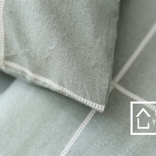 230单人学生宿舍被套 全棉简约格子双人被罩200 纯棉被套单件 日式