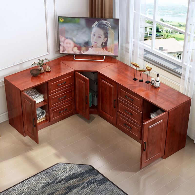 卧室转角柜实木组合电视柜储物柜客厅厨房墙角柜三角柜新品可定制
