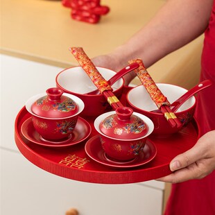 唐诚婚礼温度龙凤杯一对换口新人婚礼祝酒杯套装嫁妆用品