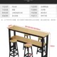 简易长条桌白色窄桌简约双层吧台家用靠墙餐桌高脚桌奶茶店桌