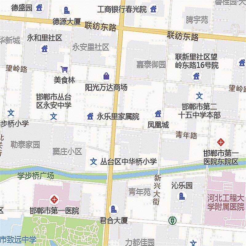 2024新款邯郸市地图贴图办公室挂图高清防水墙壁贴超大装饰画定制