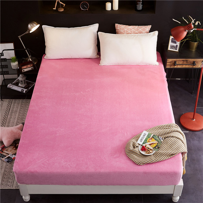 冬加厚法兰绒床笠单件法莱绒双面毛绒床罩防滑固定保暖床垫保护套,床上用品,床笠,淘宝优惠券,粉丝福利购,淘宝优惠卷