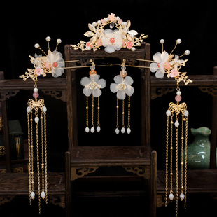 汉服发饰女儿童古风头饰女童中国风唐风古装流苏步摇发簪头冠发簪