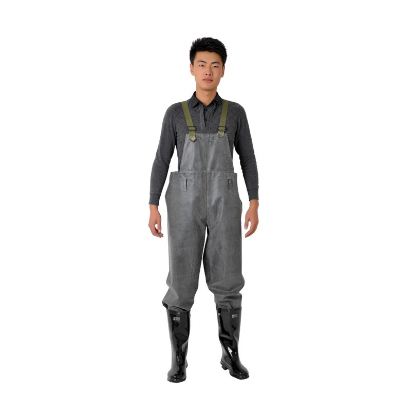 3531坑道服煤矿作业矿井隧道防水橡胶分体户外雨衣背带加厚防暴雨