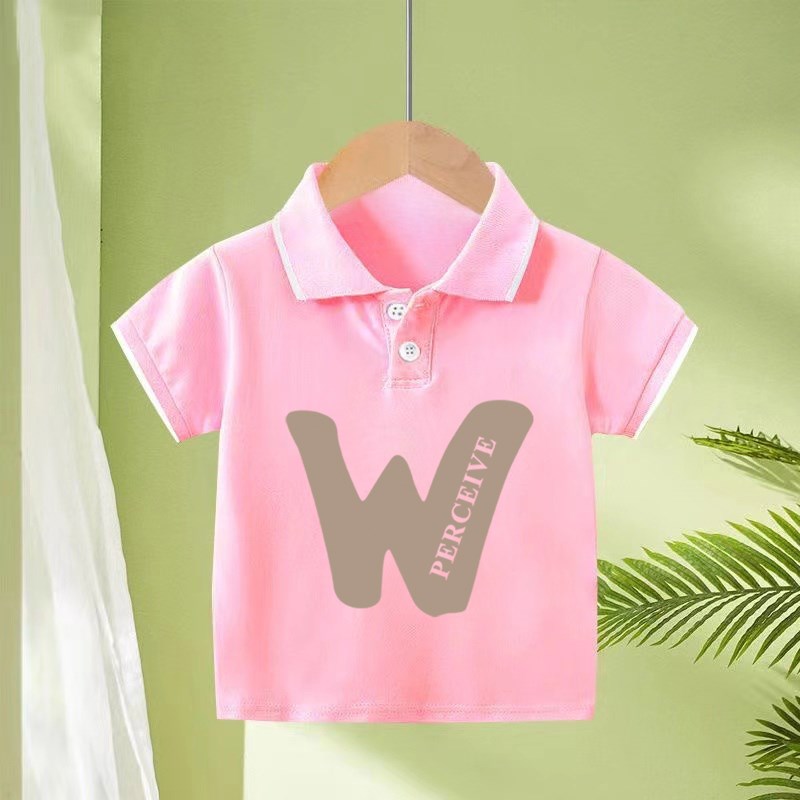 纯棉女童装POLO衫2024夏装新款儿童宝宝卡通洋气短袖T恤翻领上衣