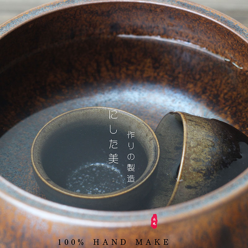 水盂茶洗陶瓷茶渣缸家用笔洗大号景德镇水洗建水杯洗洗茶杯的器皿