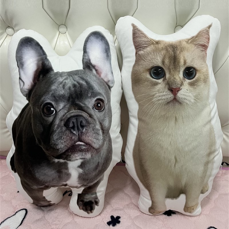 diy发照片定制异型抱枕猫咪狗狗图片定做人形靠垫枕头玩偶送礼物