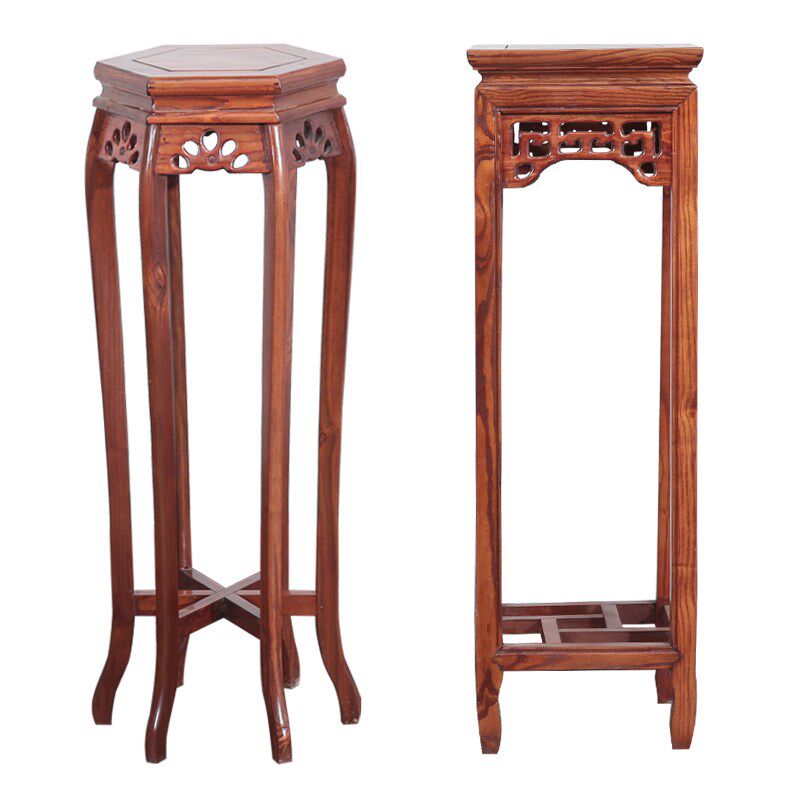 花架 古典中式古南榆木实木花台 花几花架子花盆架客厅室内落地