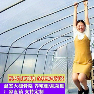 大棚骨架热镀锌钢管架子棚膜配件种植蔬菜棚养殖保温棚家用农用棚