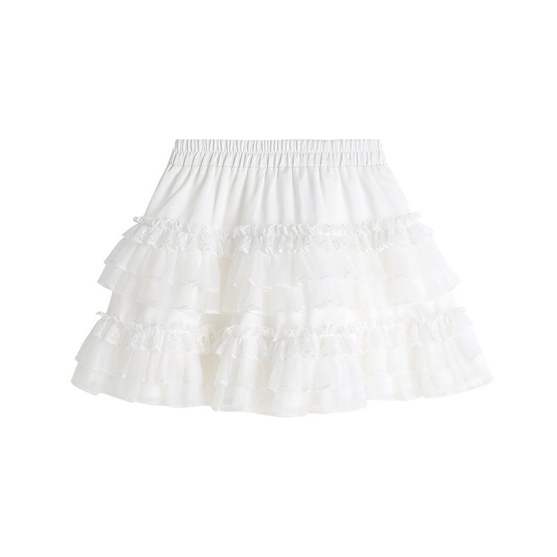 沫沫家夏装女童半身裙2024夏季新款儿童白色花边洋气裙子,童装/婴儿装/亲子装,半身裙,淘宝优惠券,粉丝福利购,淘宝优惠卷
