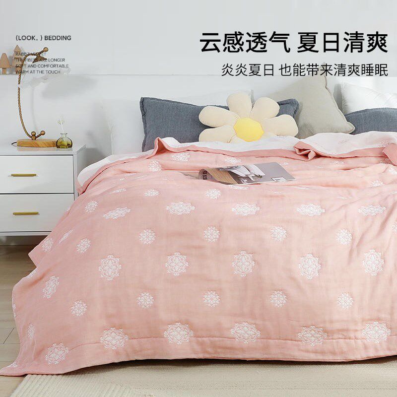 如奕八层纱布毛巾被纯棉成人全棉夏季加厚双人空调午睡盖毯夏凉被