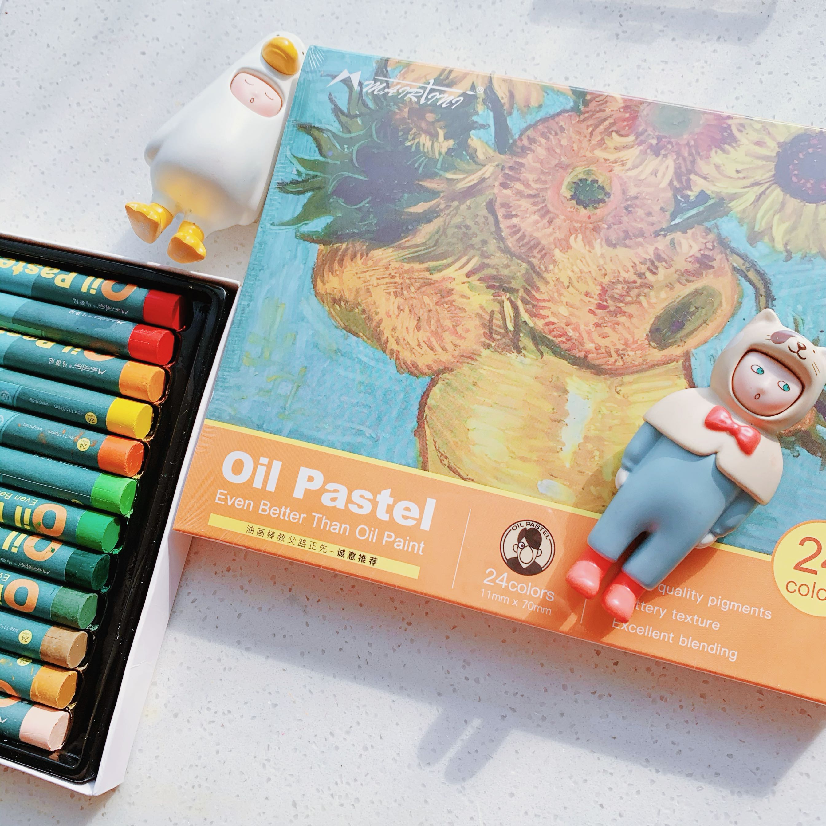 马蒂尼艺术家24色软性油画棒路正先推荐36色套装专业重彩彩色蜡笔