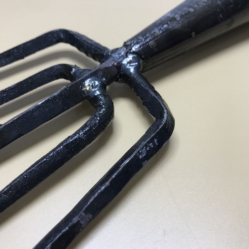 多功能锻打鱼叉四齿实心老式铁手工大倒刺鱼叉头叉鱼插鱼叉子钢叉