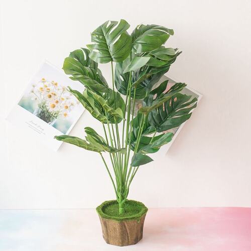 极速18 Heads Artificial Plants Tropical Green Turtle Leaves