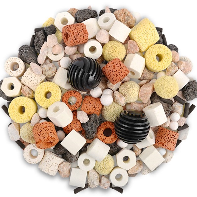 12合一过滤材料包过滤棉细菌屋活性炭生化球陶瓷环生物球火山石