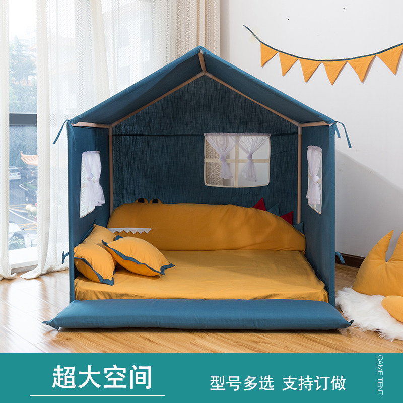 极速家用帐篷室内儿童宝宝分床神器帐篷游戏屋超大房子女孩梦幻玩