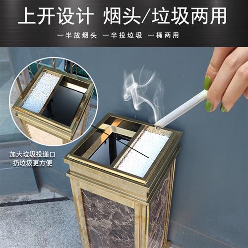 沃得斐 新中式垃圾桶仿古酒店饭厅大堂KTV菸灰桶带菸灰缸走廊电梯