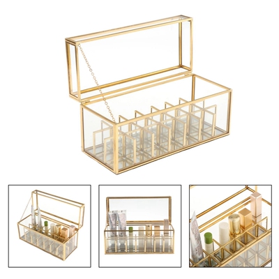 极速21 Slots Lipstick Holder Jewelry Organizer Transparent G