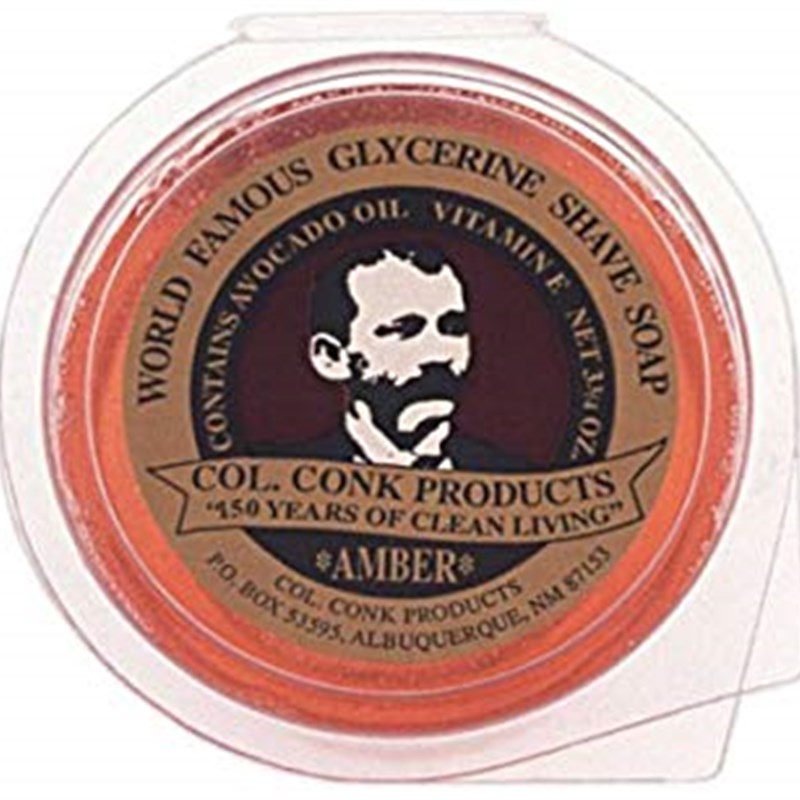 Colonel Ichabod Conk AMBER Super Bar Shave Soap 3-3/4 oz - E