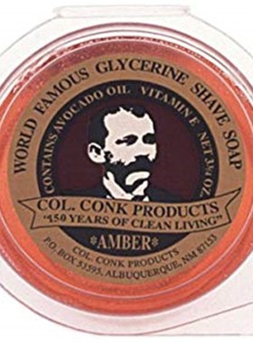 Colonel Ichabod Conk AMBER Super Bar Shave Soap 3-3/4 oz - E