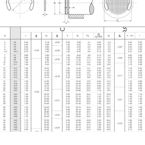 新品C型开口C型扣环 C型卡簧  半圆x型C型扣环 7 8 9 10  12 13 1