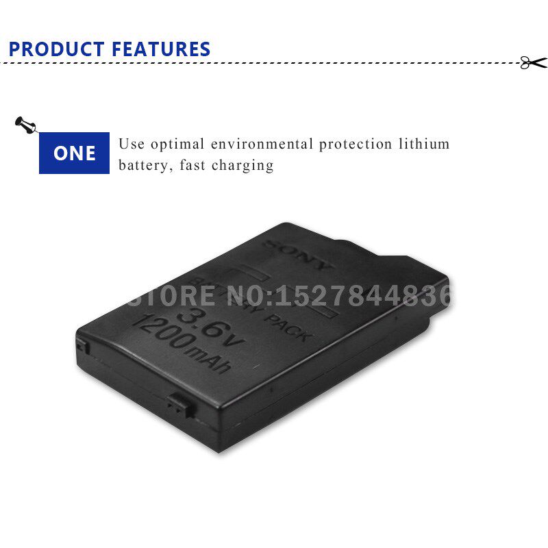 3.6V SONY 1200mAh Lithium Rechargeable Battery Pack for PSP