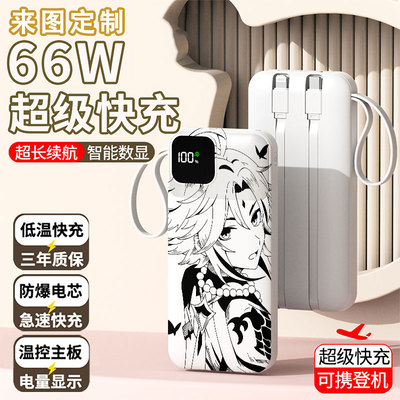 【3C认证】雷电将军充电宝20000毫安移动电源快充动漫便携定制图