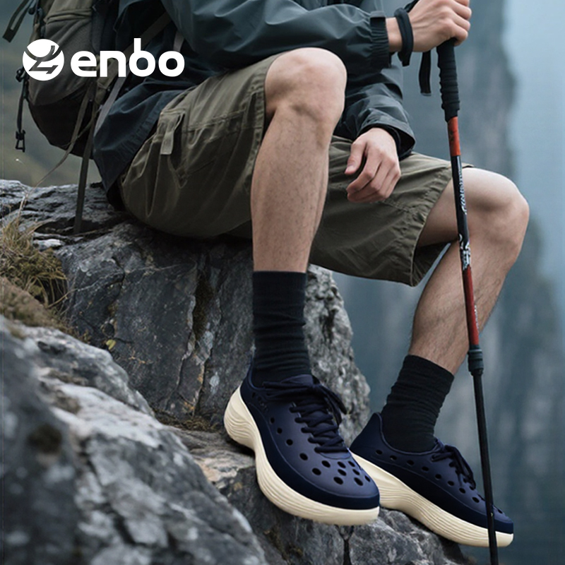 ENBO一脚蹬洞洞鞋男运动户外鞋