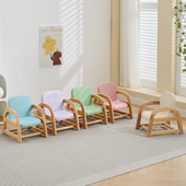 nanx实木儿童沙发椅可调节升降宝宝吃饭沙发椅幼儿园阅读角坐椅子