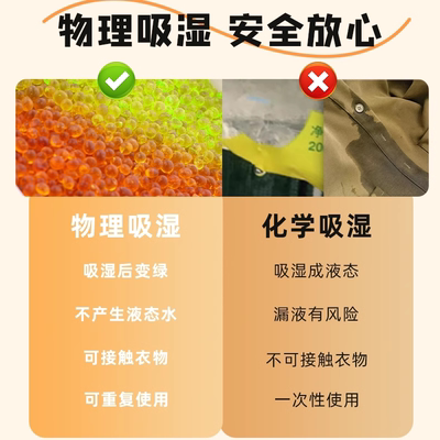 利威收纳箱鞋柜储物防潮珠除湿袋变色硅胶学生防霉包防潮重复使用