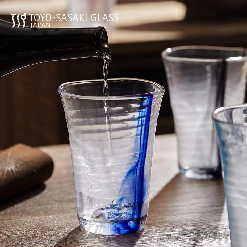 东洋佐佐木泡立方彩虹无铅玻璃杯