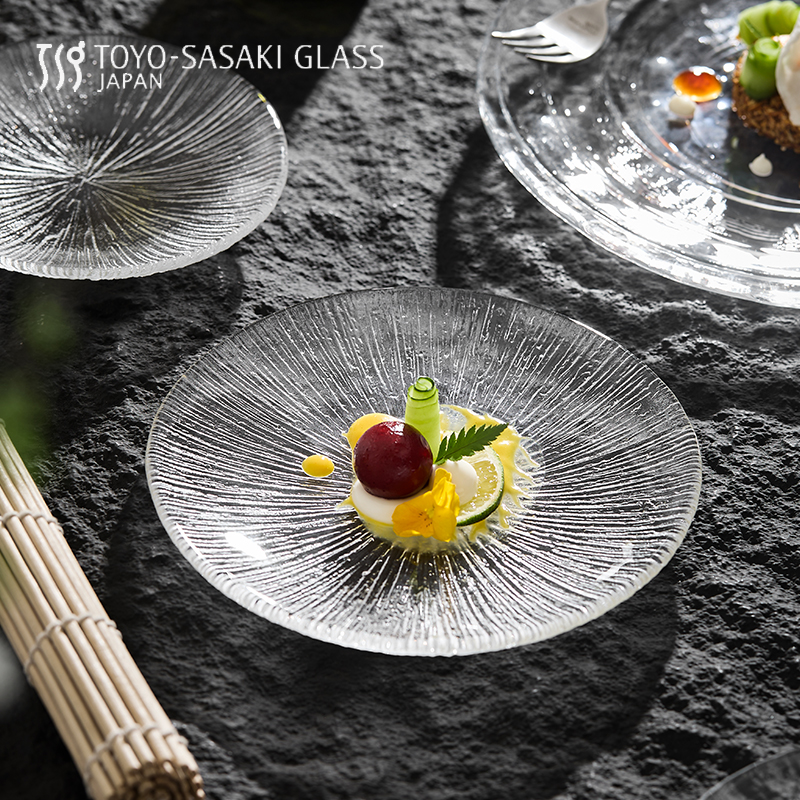 东洋佐佐木手工玻璃盘纯色