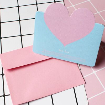 极速love message card valentine day greeting cards爱心留言卡