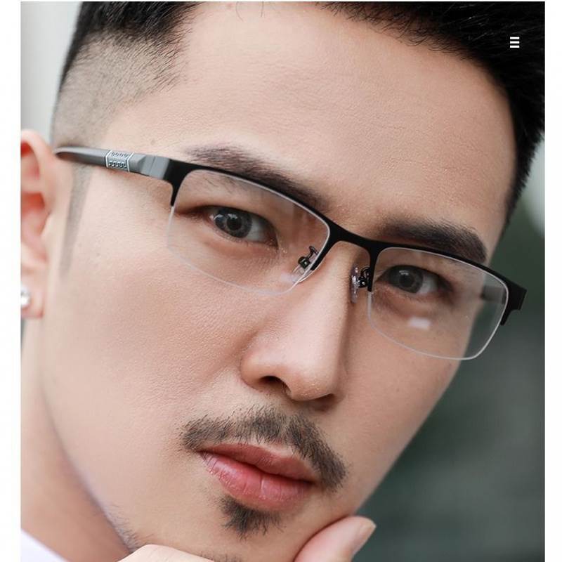 眼镜男防蓝光辐射抗疲劳新款半框平光镜电焊眼镜焊工专用