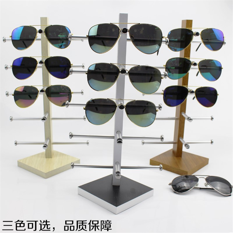新款5付木质眼镜展示架 太阳镜展示道具墨镜架陈列架货架眼镜支架