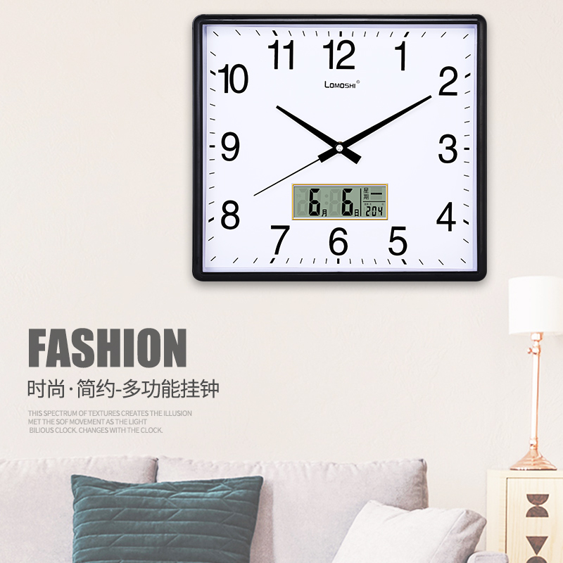 闹钟墙挂式家用卧室客厅时尚挂壁钟表简约现代时尚钟表网红同款表