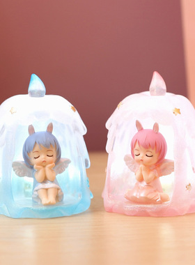 极速安妮宝贝祈祷小夜灯桌面装饰摆饰灯女孩牀头柜气氛灯学生毕业