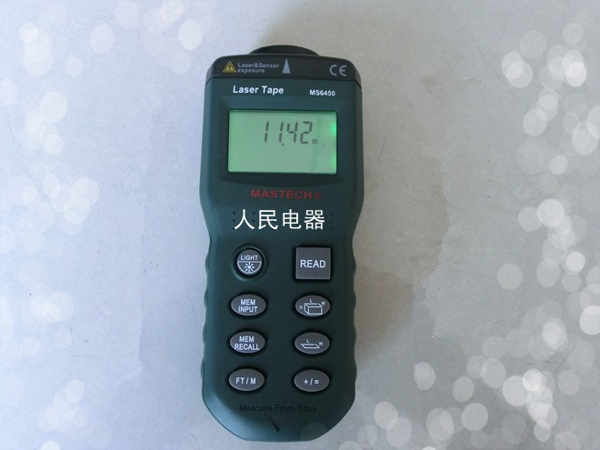 。超声波测距仪 测15M 带背光红外激光定转位可测体积面积单位换