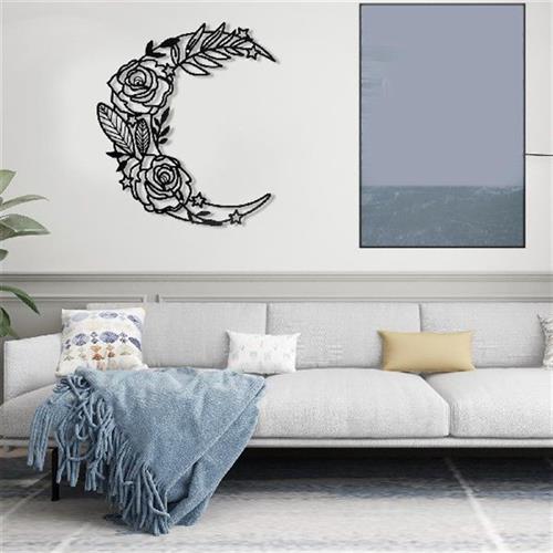 Metal Wall Decor Artwork Decoration Moon Shape Figurines