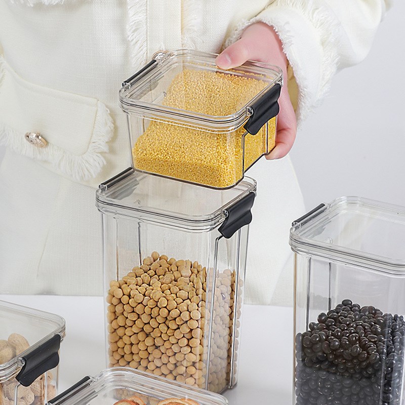 密封罐五谷杂粮厨房收纳食用级透明塑料罐盒子零食干货茶叶储物罐