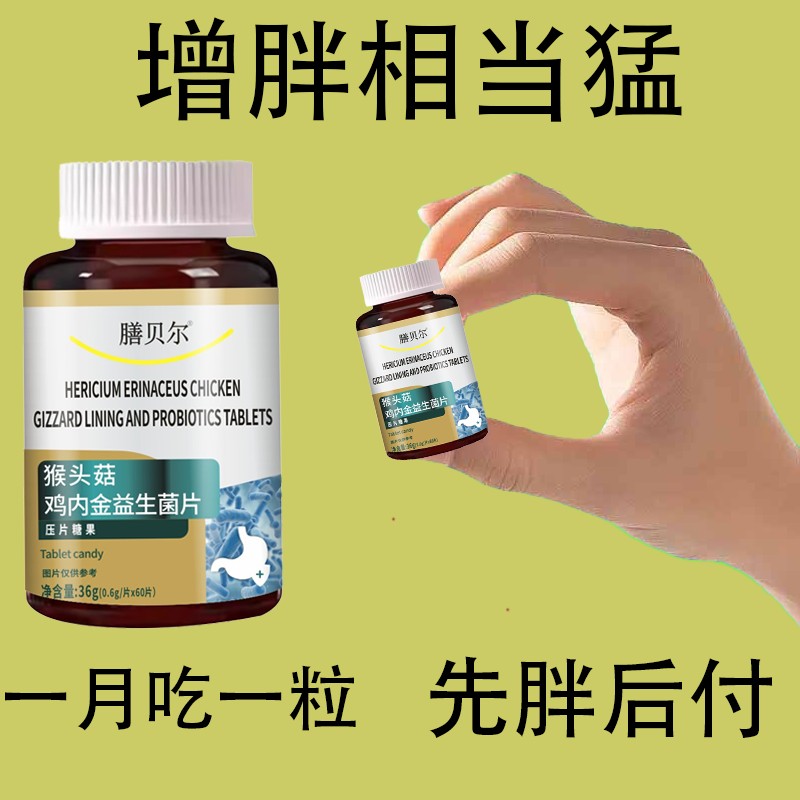 增肥增胖增重瘦子男女长肉促进消化鸡内金益生菌调理肠胃