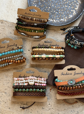 波西米亚异域多层编织叠戴手串